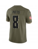 Kyle Pitts Atlanta Falcons Nike 2022 Salute To Service Limited Jersey - Olive