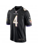 Zay Flowers Baltimore Ravens Nike Team Game Jersey - Black