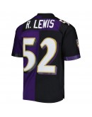 Ray Lewis Baltimore Ravens Mitchell & Ness 2000 Split Legacy Replica Jersey - Purple/Black