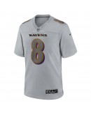 Lamar Jackson Baltimore Ravens Nike Atmosphere Fashion Game Jersey - Gray