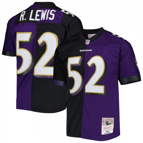 Ray Lewis Baltimore Ravens Mitchell & Ness 2000 Split Legacy Replica Jersey - Purple/Black