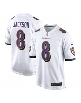 Lamar Jackson Baltimore Ravens Nike Game Jersey - White