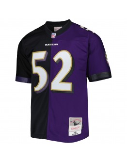 Ray Lewis Baltimore Ravens Mitchell & Ness 2000 Split Legacy Replica Jersey - Purple/Black