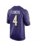 Zay Flowers Baltimore Ravens Nike 2023 NFL Draft First Round Pick Game Jersey - Purple