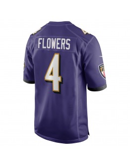 Zay Flowers Baltimore Ravens Nike 2023 NFL Draft First Round Pick Game Jersey - Purple