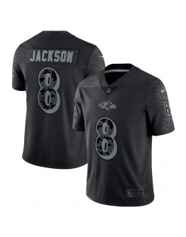 Lamar Jackson Baltimore Ravens Nike RFLCTV Limited Jersey - Black