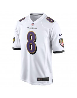 Lamar Jackson Baltimore Ravens Nike Game Jersey - White