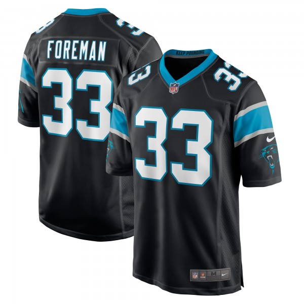 D'Onta Foreman Carolina Panthers Nike Game Player Jersey - Black