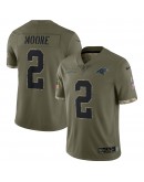 D.J. Moore Carolina Panthers Nike 2022 Salute To Service Limited Jersey - Olive