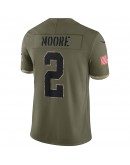 D.J. Moore Carolina Panthers Nike 2022 Salute To Service Limited Jersey - Olive