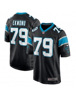 Ikem Ekwonu Carolina Panthers Nike Player Game Jersey - Black