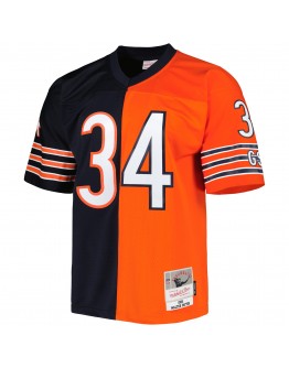 Walter Payton Chicago Bears Mitchell & Ness 1985 Split Legacy Replica Jersey - Navy/Orange