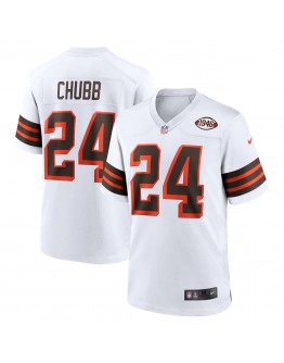 Nick Chubb Cleveland Browns Nike 1946 Collection Alternate Game Jersey - White