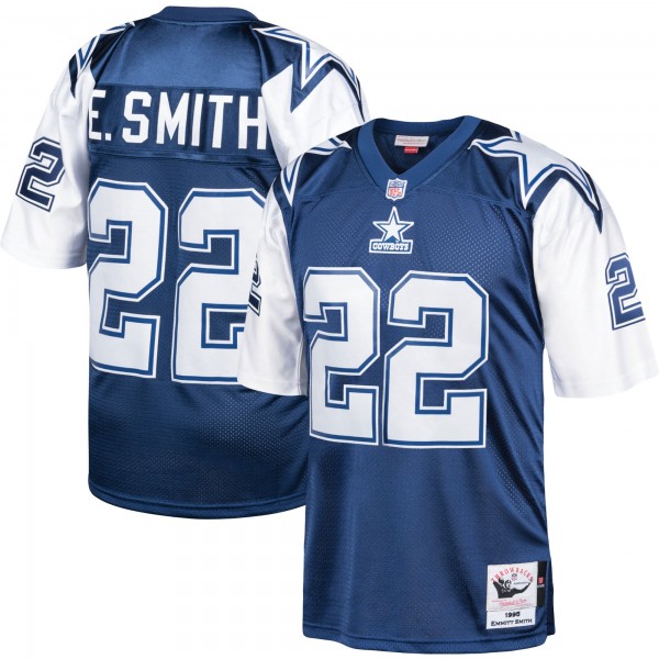 Emmitt Smith Dallas Cowboys Mitchell & Ness 1995 Authentic Retired Player Jersey - Navy/White