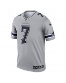 Trevon Diggs Dallas Cowboys Nike Inverted Legend Jersey - Gray