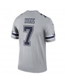 Trevon Diggs Dallas Cowboys Nike Inverted Legend Jersey - Gray