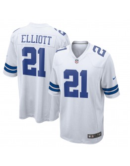 Ezekiel Elliott Dallas Cowboys Nike Team Game Jersey - White