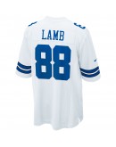 CeeDee Lamb Dallas Cowboys Nike Game Team Jersey - White