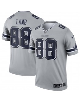 CeeDee Lamb Dallas Cowboys Nike Inverted Legend Jersey - Gray