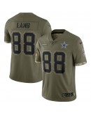 CeeDee Lamb Dallas Cowboys Nike 2022 Salute To Service Limited Jersey - Olive