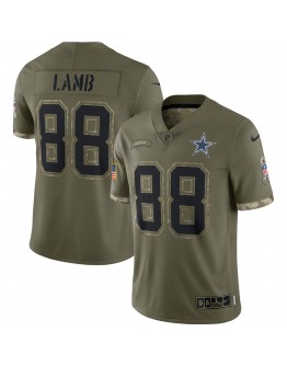 CeeDee Lamb Dallas Cowboys Nike 2022 Salute To Service Limited Jersey - Olive