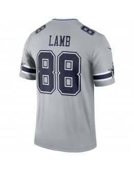 CeeDee Lamb Dallas Cowboys Nike Inverted Legend Jersey - Gray