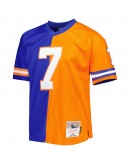 John Elway Denver Broncos Mitchell & Ness 1990 Split Legacy Replica Jersey - Royal/Orange