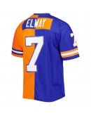 John Elway Denver Broncos Mitchell & Ness 1990 Split Legacy Replica Jersey - Royal/Orange