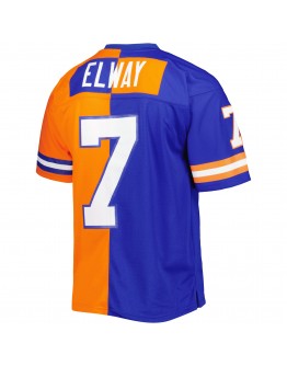 John Elway Denver Broncos Mitchell & Ness 1990 Split Legacy Replica Jersey - Royal/Orange