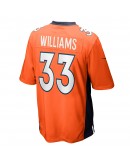 Javonte Williams Denver Broncos Nike Player Game Jersey - Orange