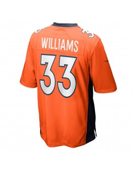 Javonte Williams Denver Broncos Nike Player Game Jersey - Orange