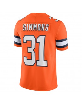 Justin Simmons Denver Broncos Nike Alternate Vapor Limited Jersey - Orange