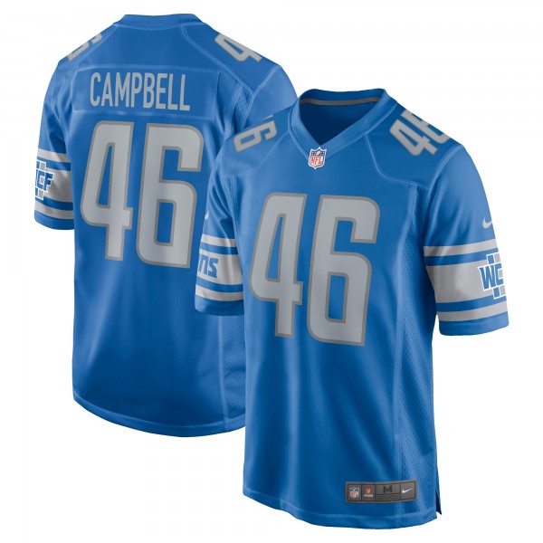 Jack Campbell Detroit Lions Nike 2023 NFL Draft First Round Pick Game Jersey - Blue