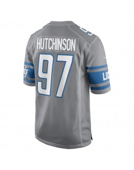 Aidan Hutchinson Detroit Lions Nike Game Jersey - Silver