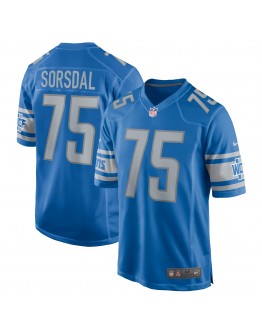 Colby Sorsdal Detroit Lions Nike Team Game Jersey - Blue