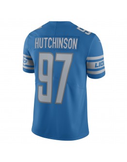 Aidan Hutchinson Detroit Lions Nike Team Vapor Limited Jersey - Blue