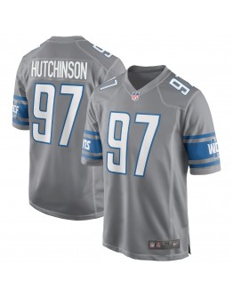 Aidan Hutchinson Detroit Lions Nike Game Jersey - Silver