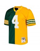 Brett Favre Green Bay Packers Mitchell & Ness 1996 Split Legacy Replica Jersey - Green/Gold