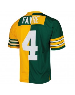 Brett Favre Green Bay Packers Mitchell & Ness 1996 Split Legacy Replica Jersey - Green/Gold