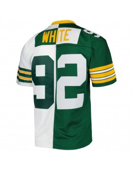 Reggie White Green Bay Packers Mitchell & Ness 1996 Split Legacy Replica Jersey - Green/White