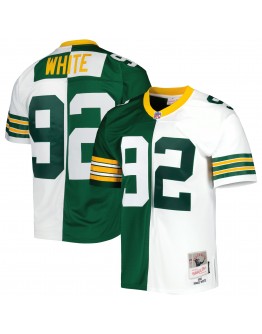 Reggie White Green Bay Packers Mitchell & Ness 1996 Split Legacy Replica Jersey - Green/White