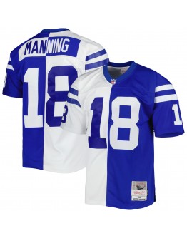 Peyton Manning Indianapolis Colts Mitchell & Ness 1998 Split Legacy Replica Jersey - Royal/White