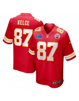 Travis Kelce Kansas City Chiefs Nike Super Bowl LVII Patch Game Jersey - Red