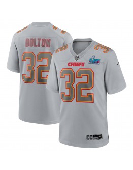 Nick Bolton Kansas City Chiefs Nike Super Bowl LVII Patch Atmosphere Fashion Game Jersey - Gray