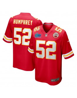 Creed Humphrey Kansas City Chiefs Nike Super Bowl LVII Patch Game Jersey - Red