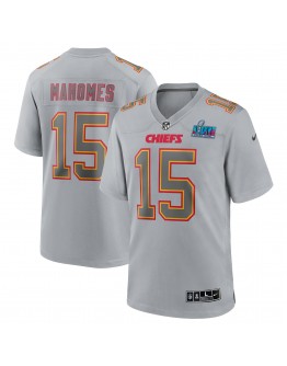 Patrick Mahomes Kansas City Chiefs Nike Super Bowl LVII Patch Atmosphere Fashion Game Jersey - Gray