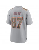 Travis Kelce Kansas City Chiefs Nike Super Bowl LVII Patch Atmosphere Fashion Game Jersey - Gray