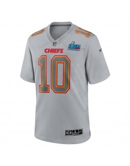 Isiah Pacheco Kansas City Chiefs Nike Super Bowl LVII Patch Atmosphere Fashion Game Jersey - Gray