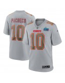 Isiah Pacheco Kansas City Chiefs Nike Super Bowl LVII Patch Atmosphere Fashion Game Jersey - Gray