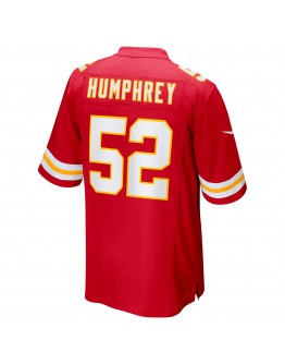 Creed Humphrey Kansas City Chiefs Nike Super Bowl LVII Patch Game Jersey - Red